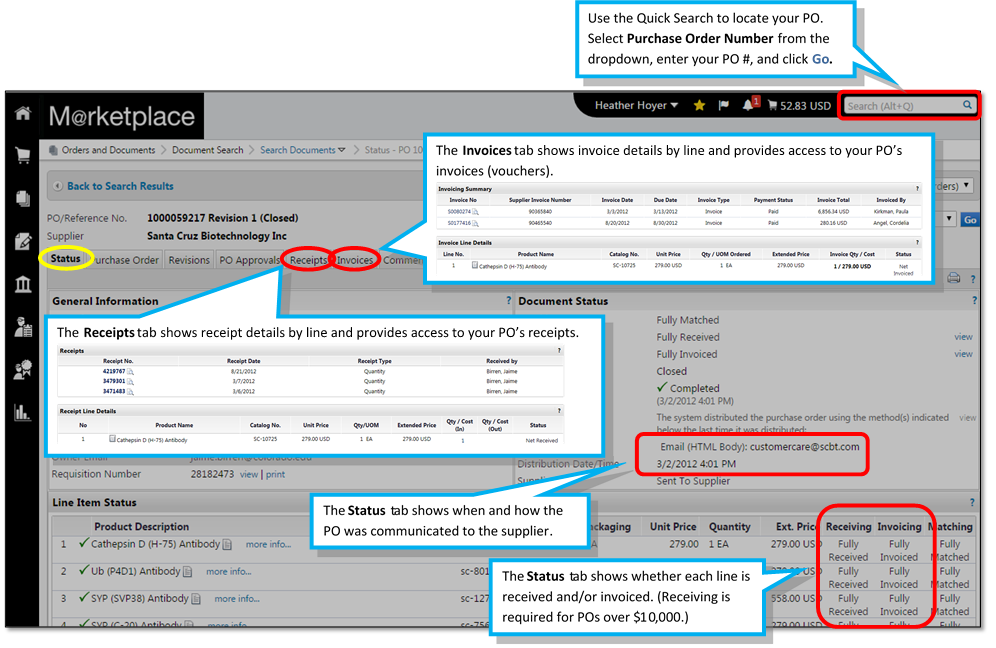 CU Marketplace How to PO Status University Of Colorado